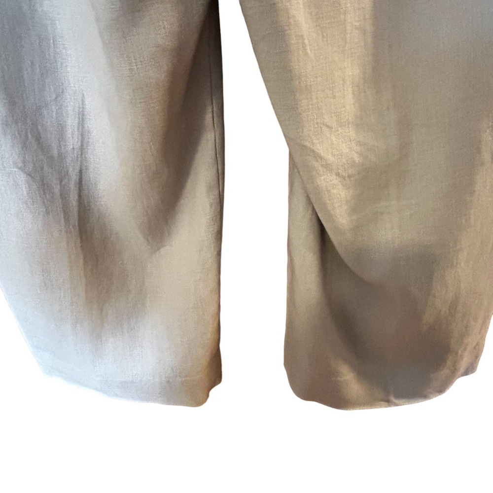 INC International Concepts Women's Beige 100% Linen Wide Leg Pants Size 12 - Picture 12 of 14